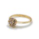 Χρυσό δαχτυλίδι με λευκά ζιργκόν (DA00171)