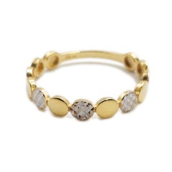 Χρυσό δαχτυλίδι δίχρωμο K9 (DA00188)