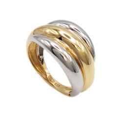 Εικόνα Χρυσό δαχτυλίδι δίχρωμο K14 (D