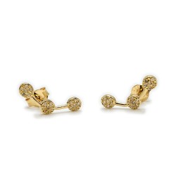 Εικόνα Χρυσά σκουλαρίκια Κ9 με ζιργκό