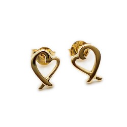 Εικόνα Χρυσά σκουλαρίκια Κ9 - Καρδιές