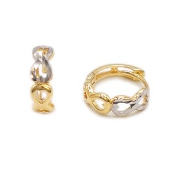 Εικόνα Χρυσά σκουλαρίκια με ζιργκόν Κ