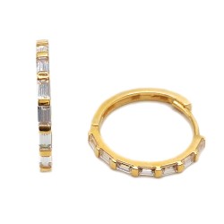 Χρυσά σκουλαρίκια με ζιργκόν Κ9 (SK00266)