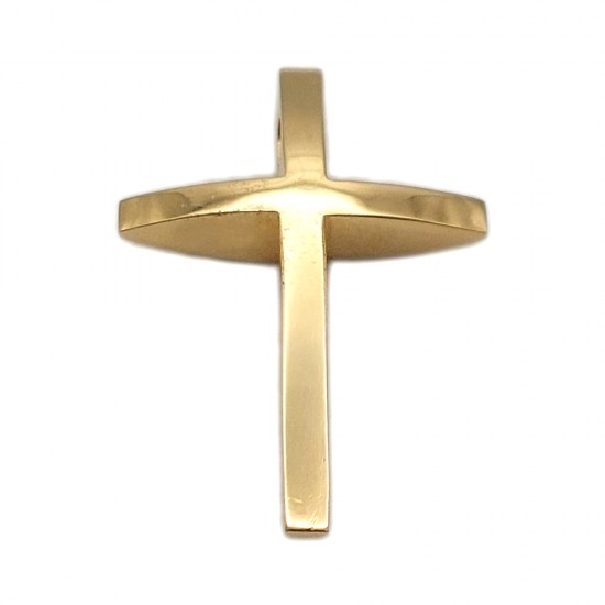 Σταυρός Κ18 Χρυσό με Μπριγιάν Διπλής Όψης (ST00340)
