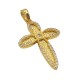 Σταυρός Κ14 Χρυσό με Ζιργκόν Διπλής Όψης (ST00342)