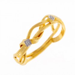 Χειροποίητο Δαχτυλίδι Χρυσό Κ14 Με Ζιργκόν (DA00114)