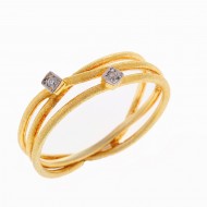 Χειροποίητο Δαχτυλίδι Χρυσό Κ14 Με Ζιργκόν (DA00115)