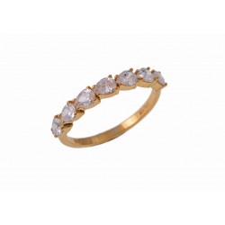 Δαχτυλίδι Βεράκι Χρυσό Κ9 Με Ζιργκόν (DA00146)