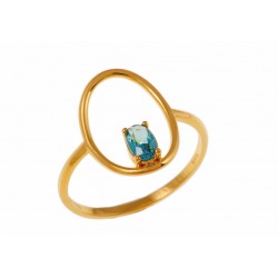 Εικόνα Δαχτυλίδι Χρυσό Κ9 Με Ζιργκόν 