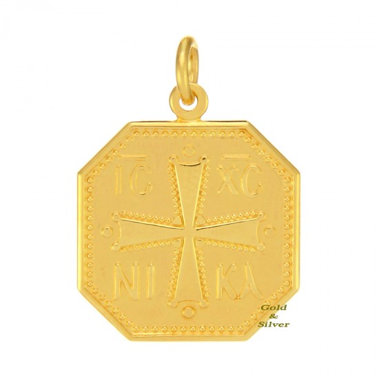 Κρεμαστό Κωνσταντινάτο Μεγάλο Κ14 Χρυσό (KR00070)