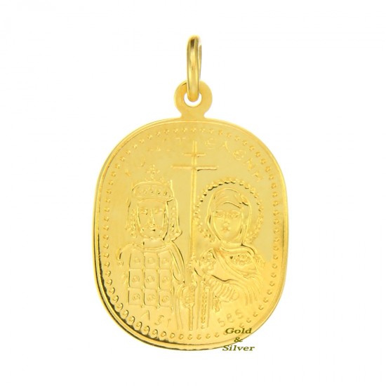 Κρεμαστό Κωνσταντινάτο Κ14 Χρυσό (KR00073)
