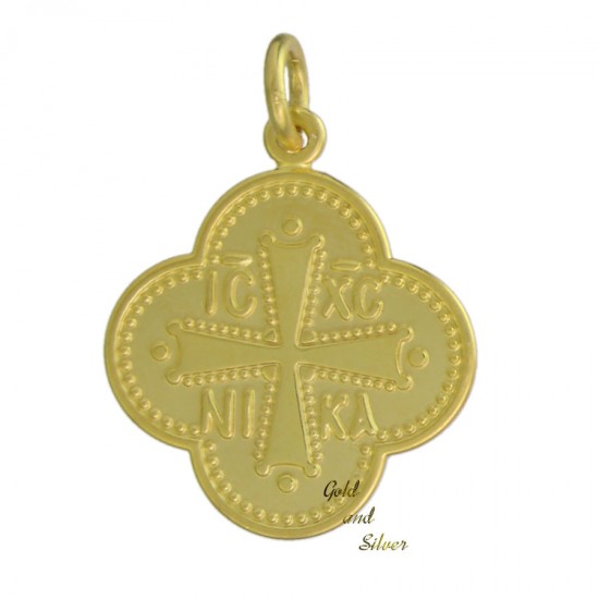 Κρεμαστό Κωνσταντινάτο Μεσαίο Κ14 Χρυσό (KR00206)