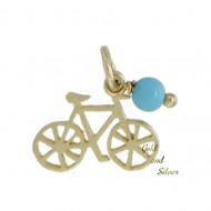 Κρεμαστό Ποδήλατο  Κ9 Χρυσό Με Τιρκουάζ (KR00222)