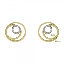Σκουλαρίκια Χρυσό Κ9 Mε Ζιργκόν (SK00133)