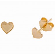 Σκουλαρίκια Καρδιά Χρυσό Κ14 (SK00162)