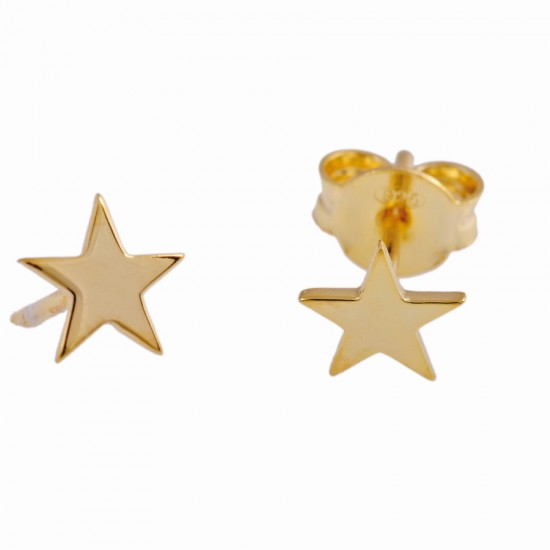 Σκουλαρίκια Αστέρι Χρυσό Κ9 (SK00163)