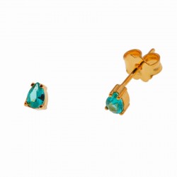 Σκουλαρίκια Χρυσό Κ14 Με Ζιργκόν  (SK00168)