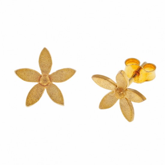 Σκουλαρίκια Λουλούδια Χρυσό Κ9 (SK00213)
