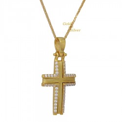 Σταυρός Κ14 Χρυσό Με Ζιργκόν (ST00175)