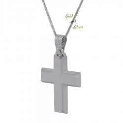 Σταυρός "Triantos" Κ14 Λευκόχρυσο (ST00209)