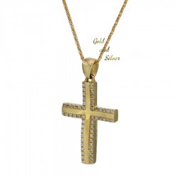Σταυρός Κ14 Χρυσό Με Ζιργκόν (ST00252)