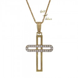 Σταυρός Κ14 Χρυσό Με Ζιργκόν (ST00255)