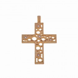 Σταυρός Κ14 Χρυσό Με Ζιργκόν (ST00266)