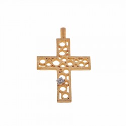 Σταυρός Κ14 Χρυσό Με Ζιργκόν (ST00267)
